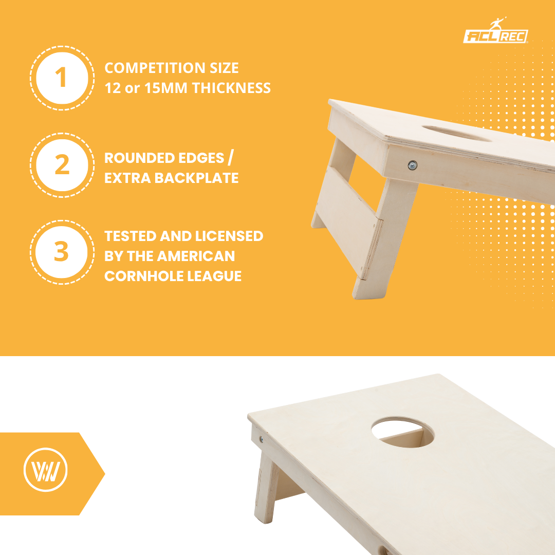 Cornhole Starting Kit - 12mm / 15mm - 120x60 - 1x Board / 2x4 Bags Cornhole sets Wicked Wood Games