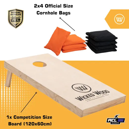Cornhole Starting Kit - 120x60 - 1x Board / 2x4 Bags