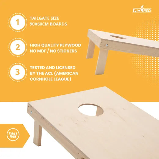 Cornhole Set - 90x60 - Blank - Wicked Wood Games