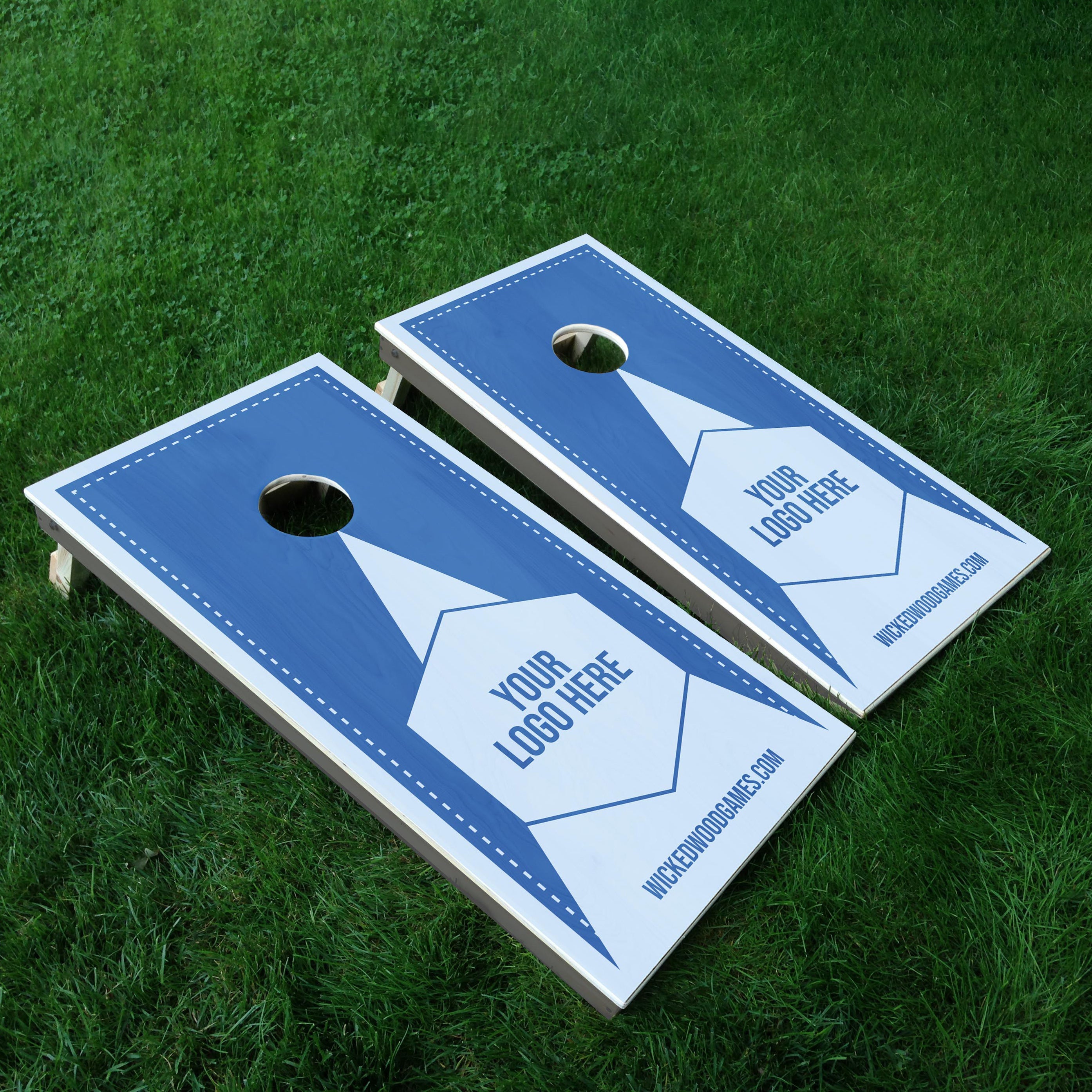 Cornhole Set met Eigen Design - Enkel Board Cornhole sets Wicked Wood Games Recreational (ACL Rec) 120x60 Geen Draagtas en Geen LED lampjes