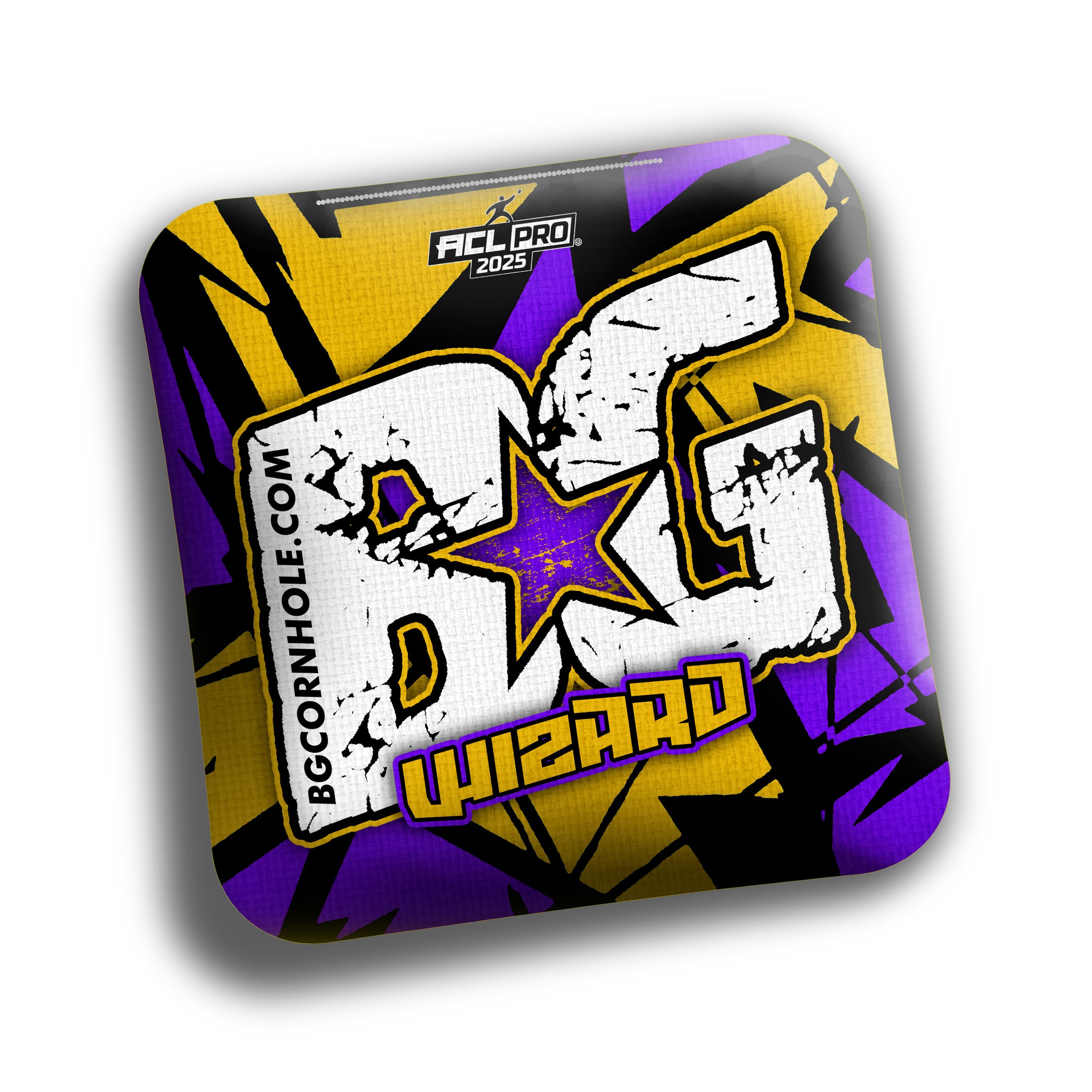 BG Wizard 2025 - ACL Pro - 1x4 Cornhole Bags Cornhole Bags BG Cornhole Purple/Yellow