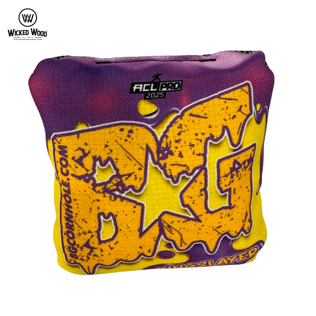 BG Kingslayer - ACL Pro 2025 - 1x4 Cornhole Bags Cornhole Bags BG Cornhole Yellow - Purple