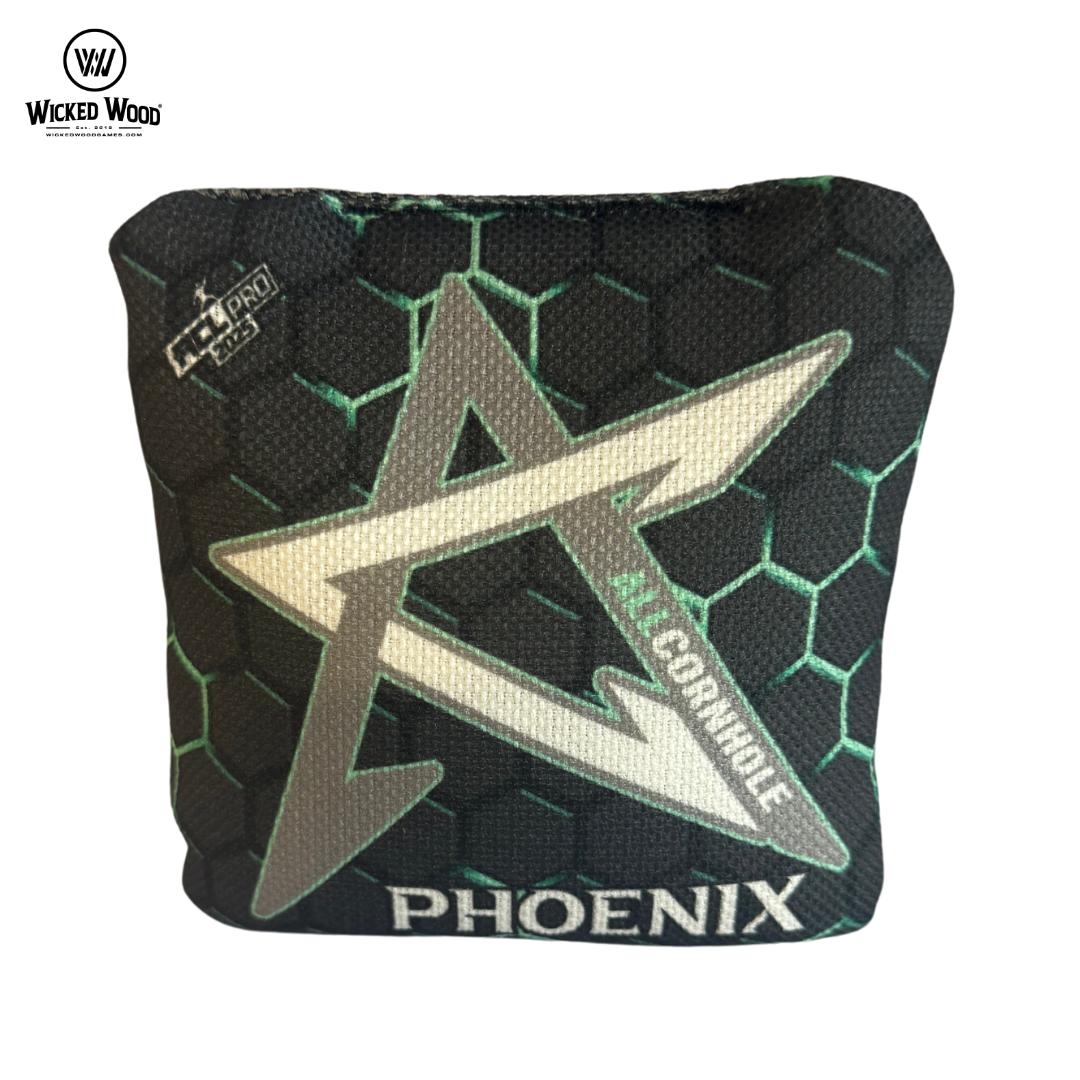 AllCornhole Phoenix 2025 - 1x4 Cornhole Bags Cornhole Bags AllCornhole Black/Green