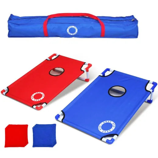 Cornhole Beach Set - 90x60cm - Red Zone - Incl 2x4 Cornhole Zakjes en Draagtas