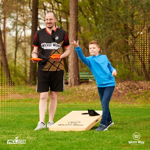 2x4 Cornhole Bags ACL REC - Granulate Filling - Orange/Black