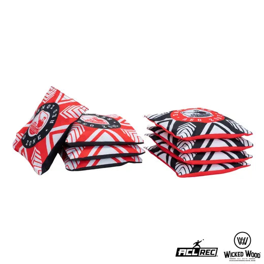 Red Zone Cornhole Bags - 1x4 Bags - 400gr