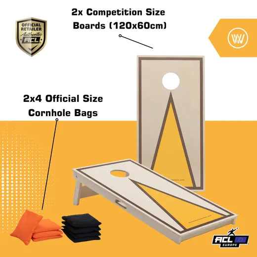 Cornhole set Triangle description