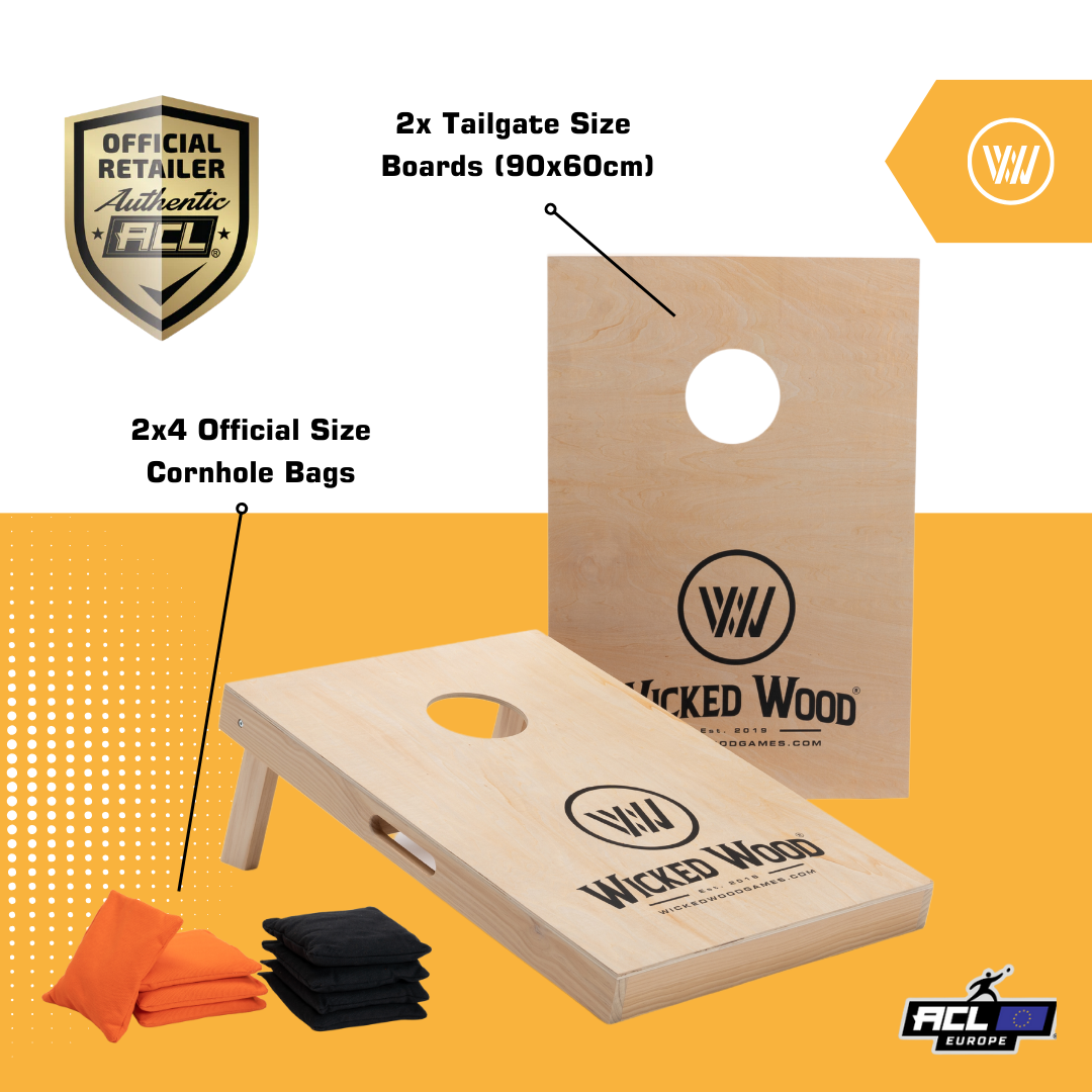 Cornhole Set - 90x60 - Wicked Wood Design Cornhole sets Wicked Wood Games