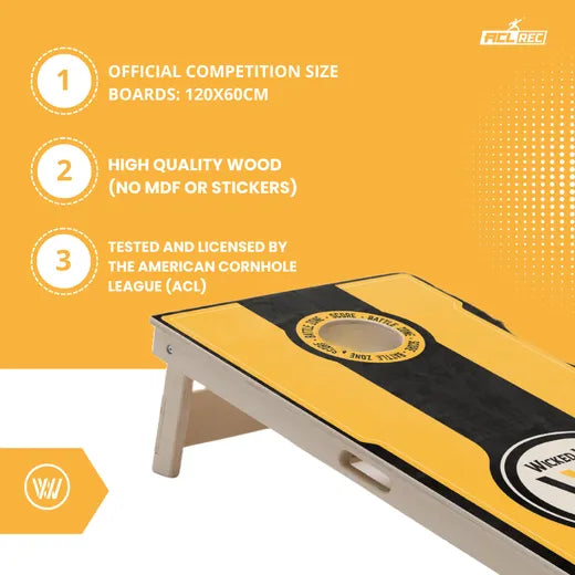 BATTLE ZONE - Cornhole Set - 2 board / 2x4 bags