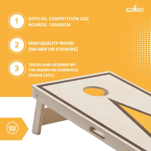 TRIANGLE - Cornhole Set - 2 board / 2x4 bags