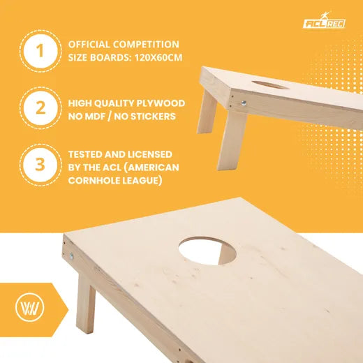 Cornhole Starting Kit - 120x60 - 1x Board / 2x4 Bags