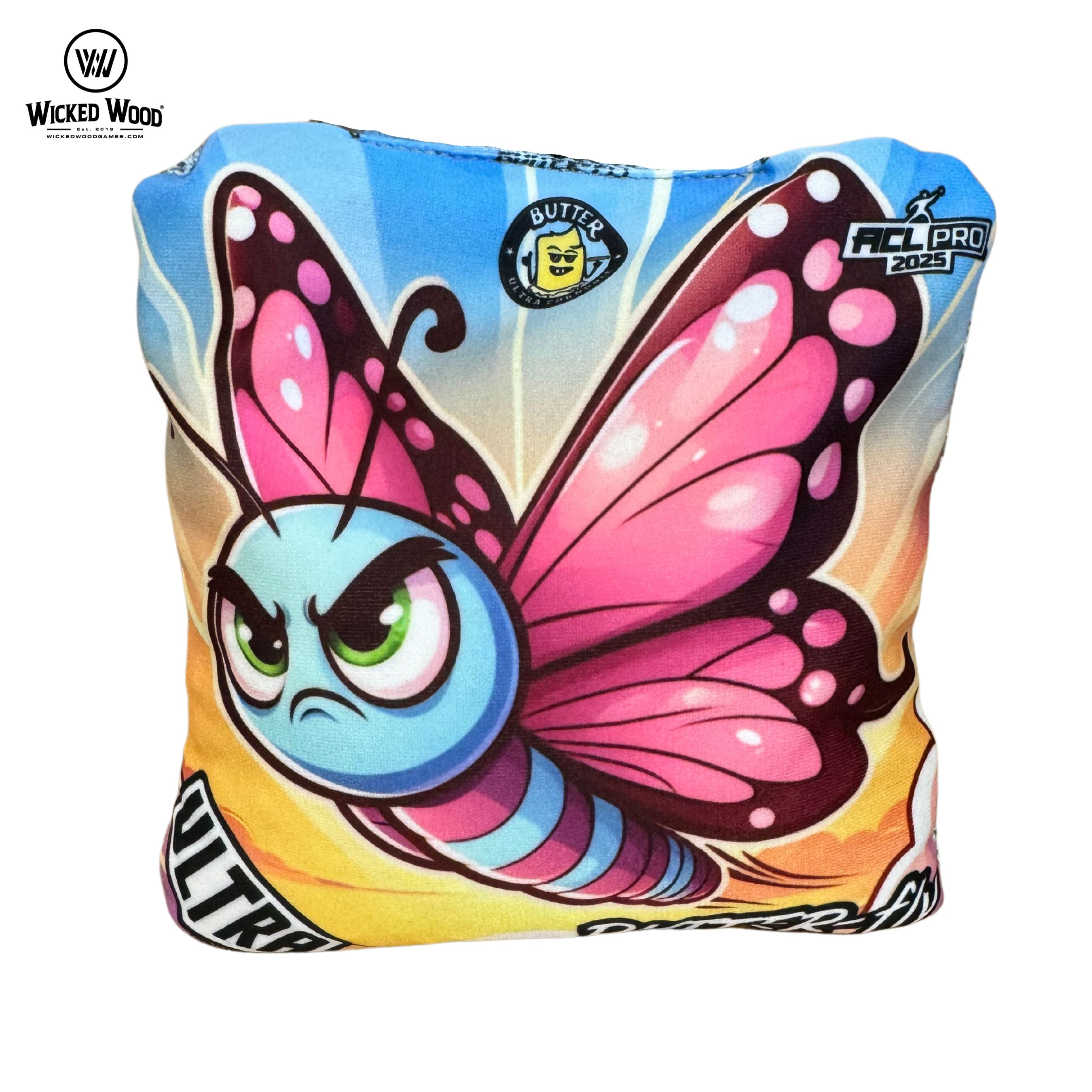 Ultra Butterfly 2025 - 1x4 Cornhole Bags Cornhole Bags Ultra Cornhole Roze