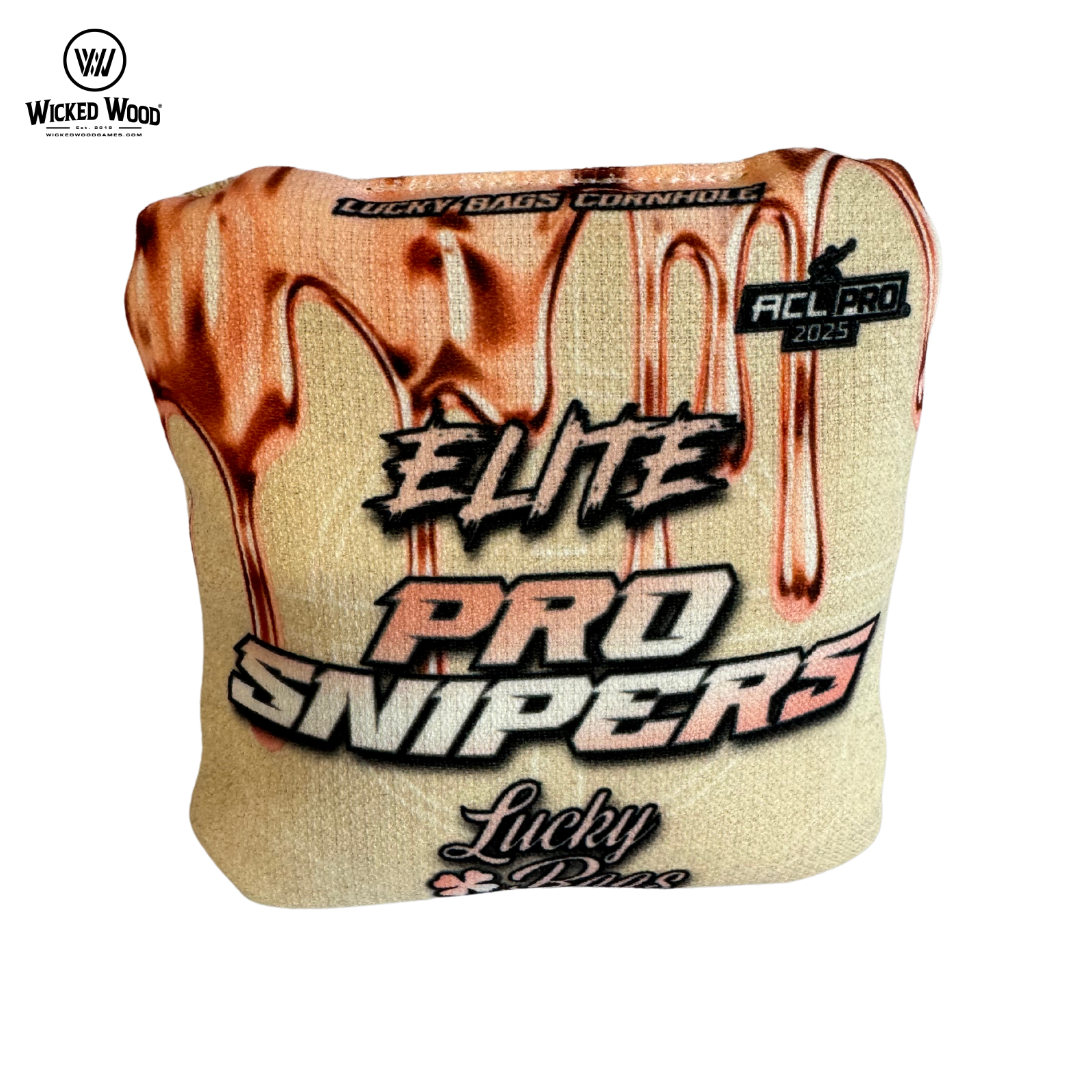 Lucky Bags Pro Sniper Elite 2025 - ACL Pro - 1x4 Cornhole Bags Cornhole Bags Lucky Bags Drip Natural