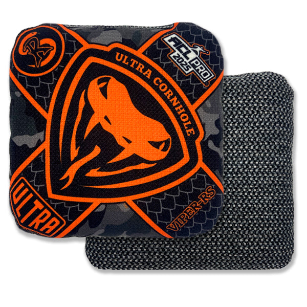 Ultra Viper 2025 - RS - 1x4 Cornhole Bags Cornhole Bags Ultra Cornhole Black/Orange Camo